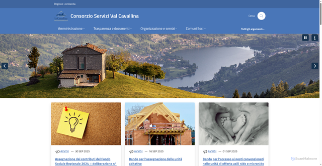 Security scan screenshot of https://www.consorzioservizi.valcavallina.bg.it/