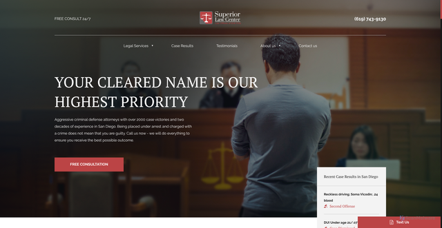Security scan screenshot of https://superiorlawcenter.com/