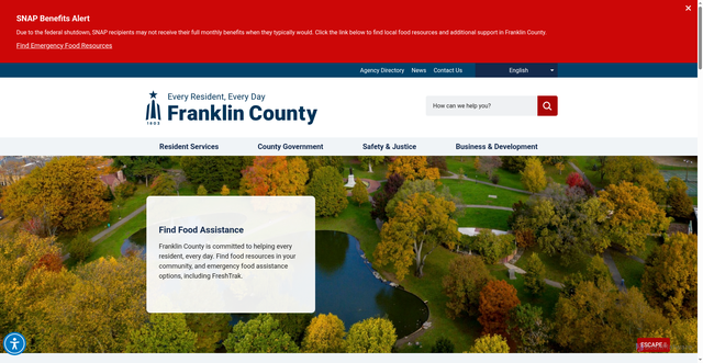 Security scan screenshot of https://www.franklincountyohio.gov/