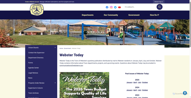 Security scan screenshot of https://websternytoday.gov/