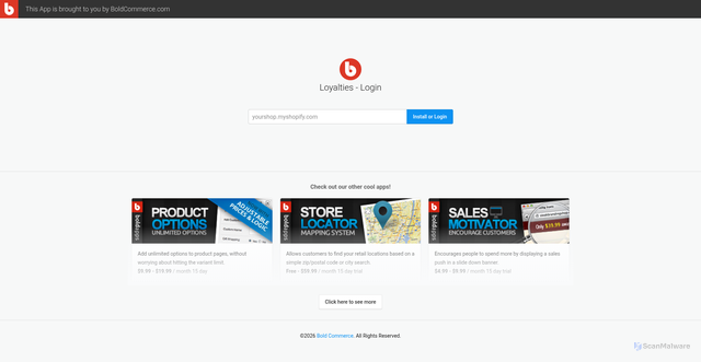 Security scan screenshot of https://loy.shopapps.site