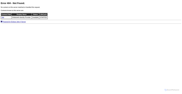 Security scan screenshot of https://idp.wmich.edu