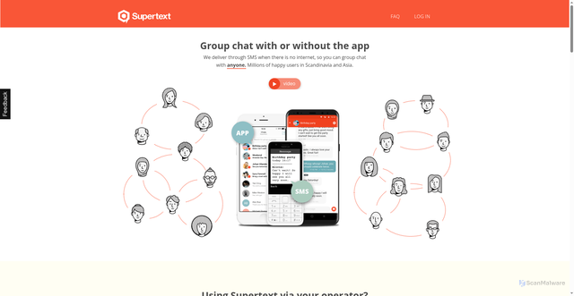 Security scan screenshot of https://getsupertext.com/