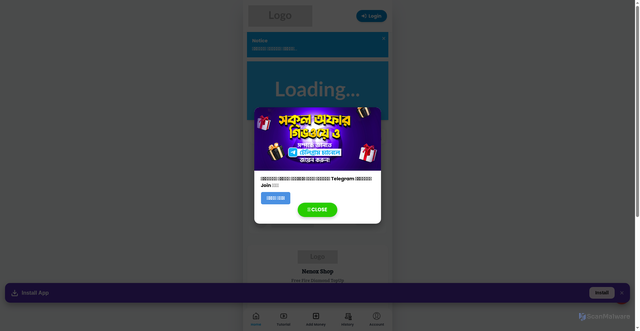Security scan screenshot of https://topupghor-hnr74s5xcn.edgeone.app/