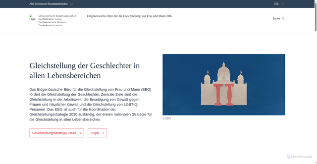 Security scan screenshot of https://www.ebg.admin.ch/de