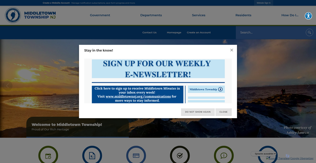 Security scan screenshot of https://nj-middletown.civicplus.com