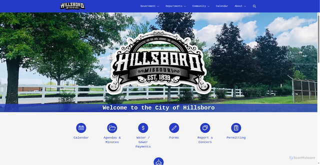 Security scan screenshot of https://hillsboromo.gov/