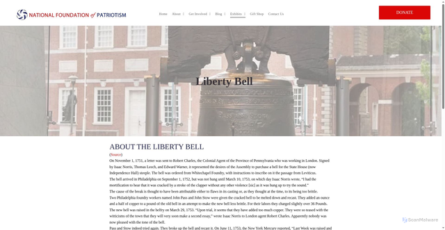 Security scan screenshot of https://www.nfop.org/liberty-bell