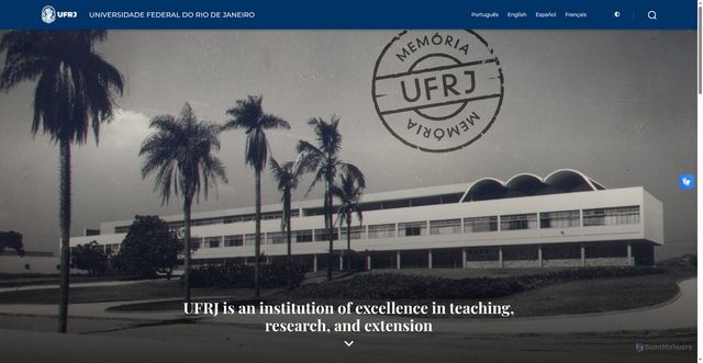 Security scan screenshot of https://ufrj.br/