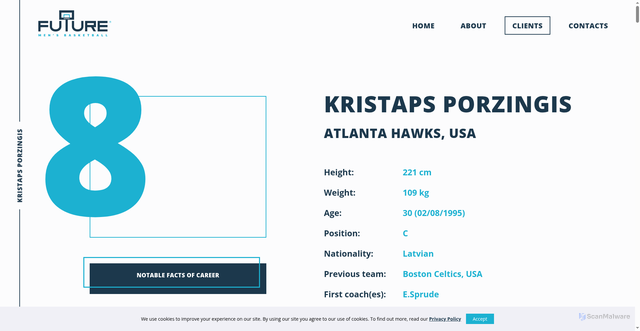 Security scan screenshot of https://www.futuresportsgroup.com/clients/kristaps-porzingis