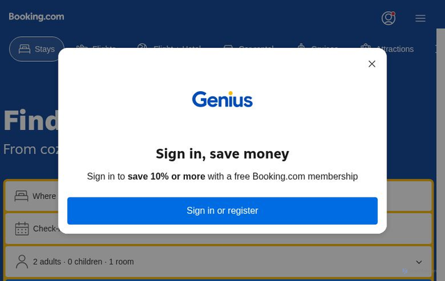Security scan screenshot of https://www.booking.com/