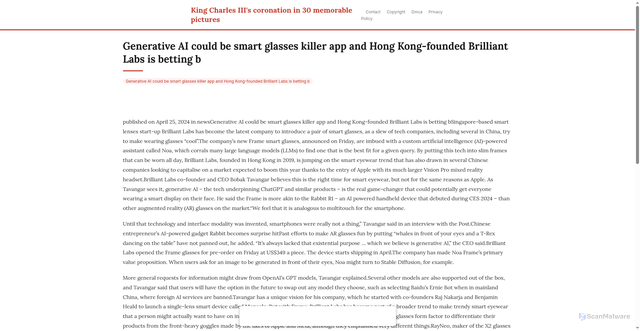 Security scan screenshot of https://manzanohousehugo-yexcy58alr.edgeone.app/17172-generative-ai-could-be-smart-glasses-killer-app-and-hong-kong-founded-brilliant-labs-is-betting-b.html