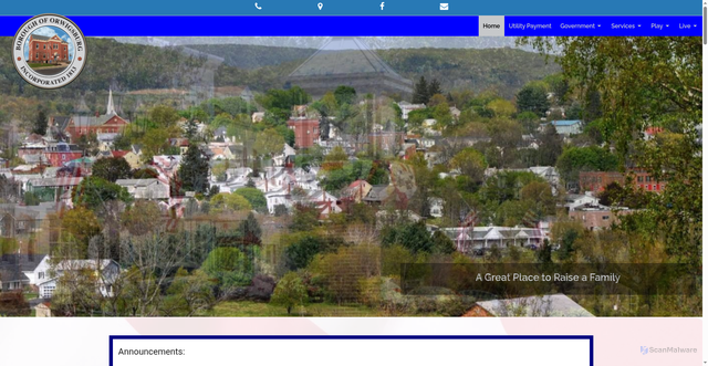 Security scan screenshot of https://orwigsburg.gov/