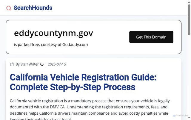 Security scan screenshot of https://eddycountynm.gov/