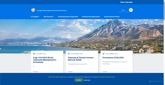 Security scan screenshot of https://www.avvocatitermini.it/