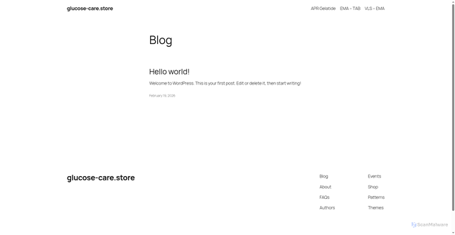 Security scan screenshot of https://glucose-care.store/