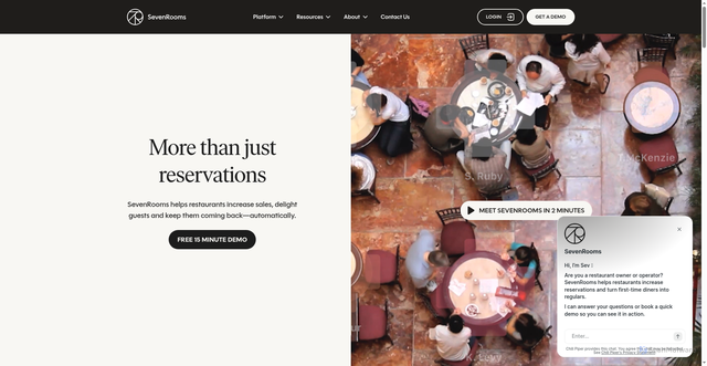 Security scan screenshot of https://www.sevenrooms.com