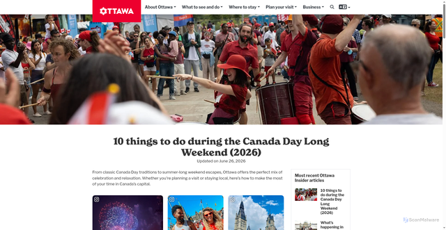 Security scan screenshot of https://ottawatourism.ca/en/ottawa-insider/canada-day-long-weekend-fun-ottawa