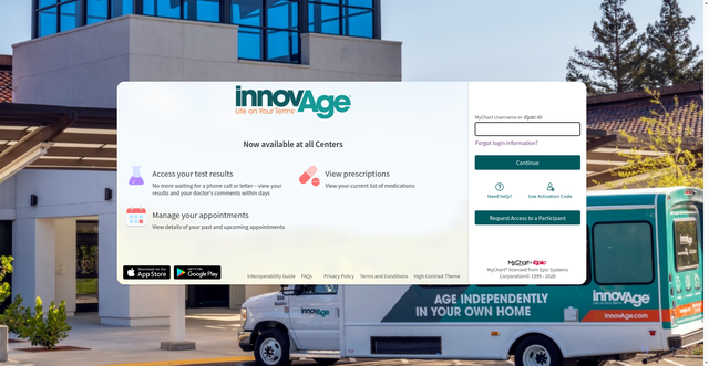 Security scan screenshot of https://mychart.innovage.com