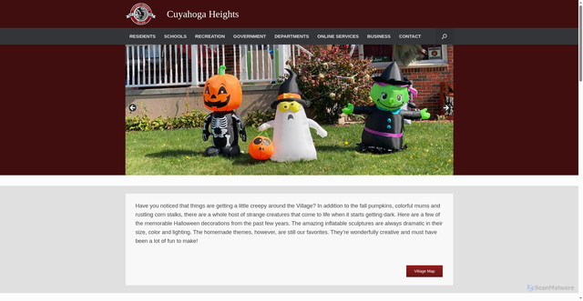 Security scan screenshot of https://www.cuyahogaheights.gov/