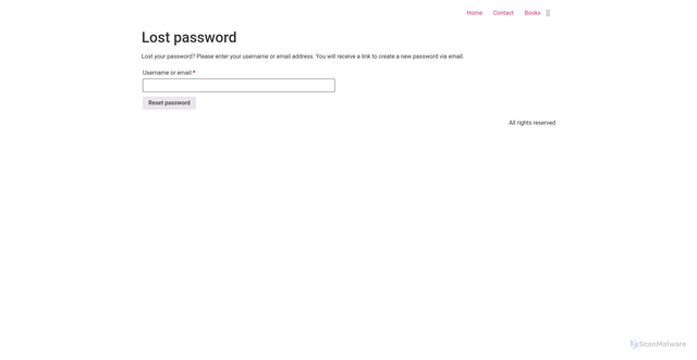 Security scan screenshot of https://ianburford.com/my-account/lost-password/