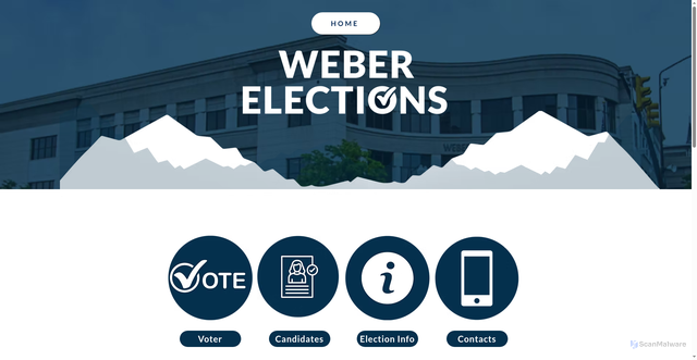 Security scan screenshot of https://www.weberelections.gov/
