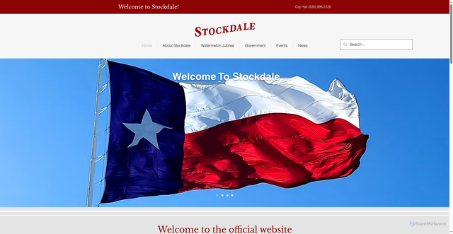 Security scan screenshot of https://www.stockdaletx.gov/
