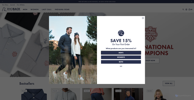 Security scan screenshot of https://shop.rhoback.com