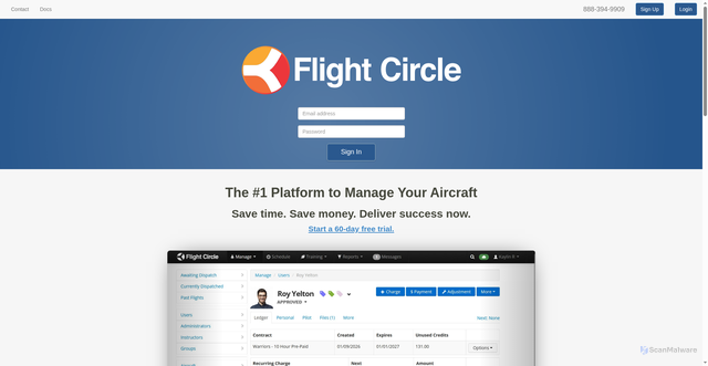 Security scan screenshot of https://lights.flightcircle.com