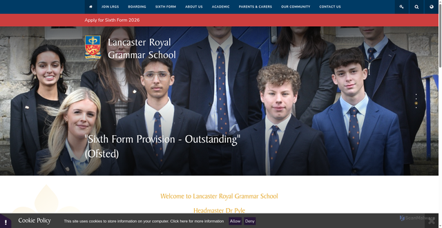 Security scan screenshot of https://www.lrgs.org.uk/