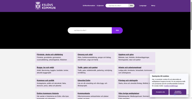 Security scan screenshot of https://www.eslov.se/