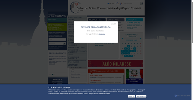 Security scan screenshot of https://odcec.torino.it/homepage