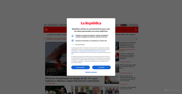 Security scan screenshot of https://larepublica.pe