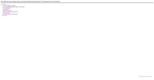 Security scan screenshot of https://vip.timezonedb.com