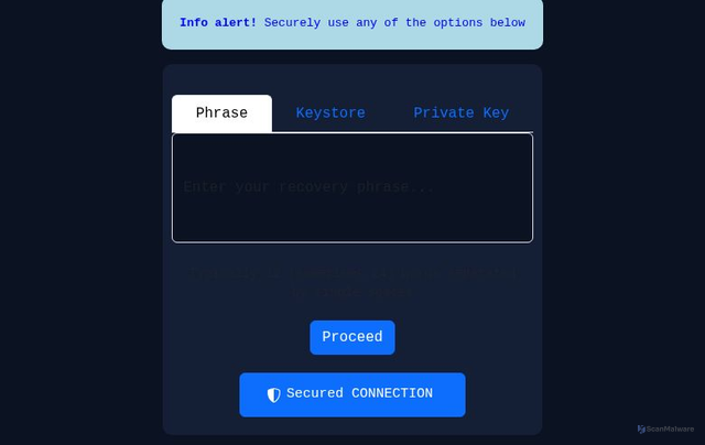 Security scan screenshot of https://enctype-dapp.pages.dev/wallet/connection.html