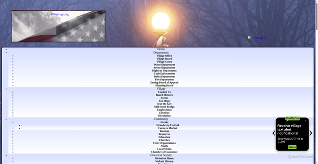 Security scan screenshot of https://villageofwolcottny.gov/