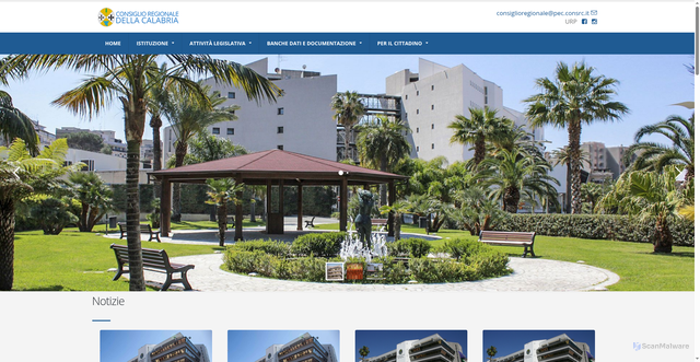 Security scan screenshot of https://www.consiglioregionale.calabria.it/portale