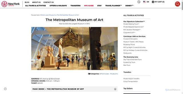 Security scan screenshot of https://www.newyorkwelcome.net/explore/what-to-see/museums/metropolitan-museum-of-art-the-met.htm