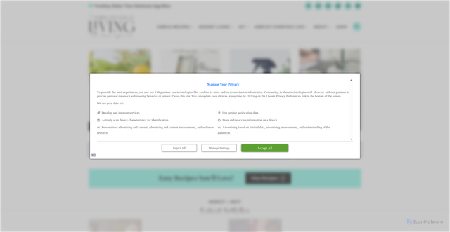 Security scan screenshot of https://simplisticallyliving.com
