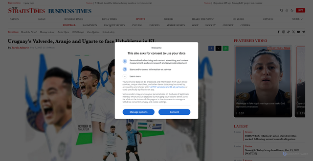 Security scan screenshot of https://www.nst.com.my/sports/football/2025/09/1271214/uruguays-valverde-araujo-and-ugarte-face-uzbekistan-kl