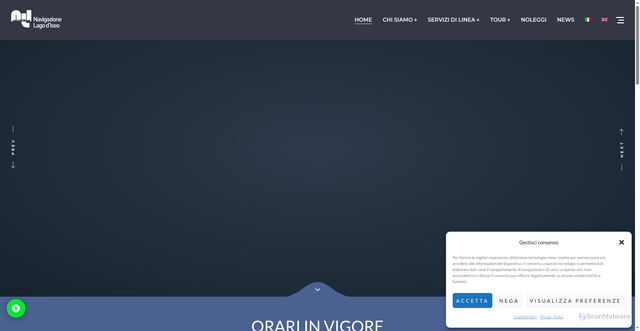 Security scan screenshot of https://navigazionelagoiseo.it/