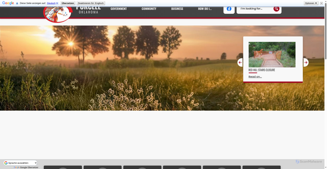 Security scan screenshot of https://www.purcellok.gov/