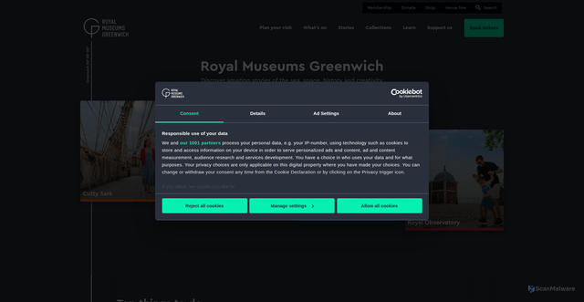 Security scan screenshot of https://www.rmg.co.uk/