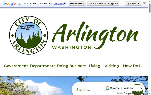Security scan screenshot of https://www.arlingtonwa.gov/