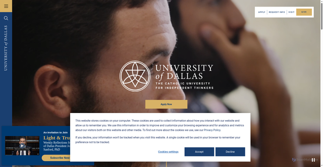 Security scan screenshot of https://udallas.edu/