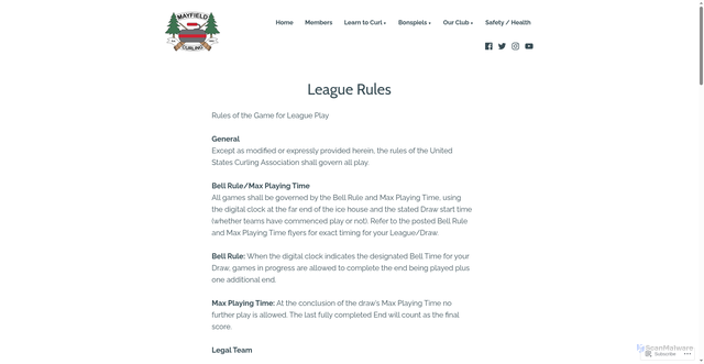Security scan screenshot of https://mayfieldcurling.com/about-curling/league-rules/