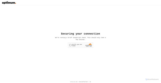 Security scan screenshot of https://www.optimum.com