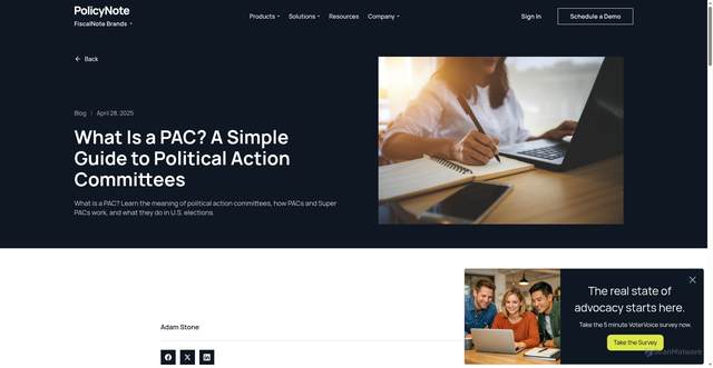 Security scan screenshot of https://fiscalnote.com/blog/what-is-a-pac-political-action-committee-definition