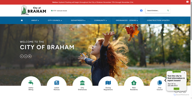 Security scan screenshot of https://brahammn.gov/