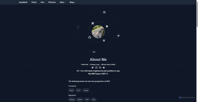 Security scan screenshot of https://about-me-react-x3cu94yh0o.edgeone.app/
